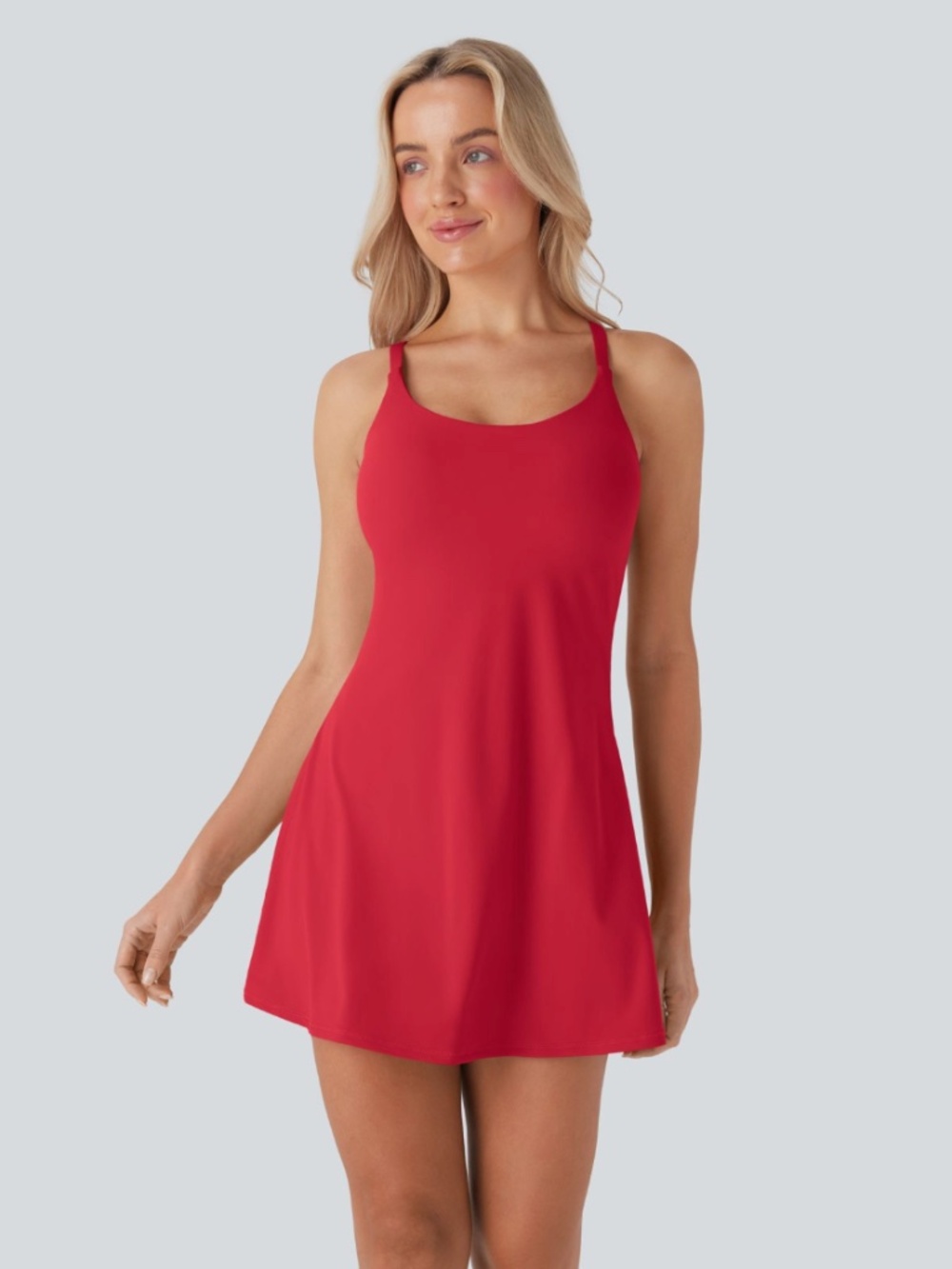 Halara SoftlyZero Plush Active Dance Dress Mars Red XL Easy Peezy Fits DD-F NWT